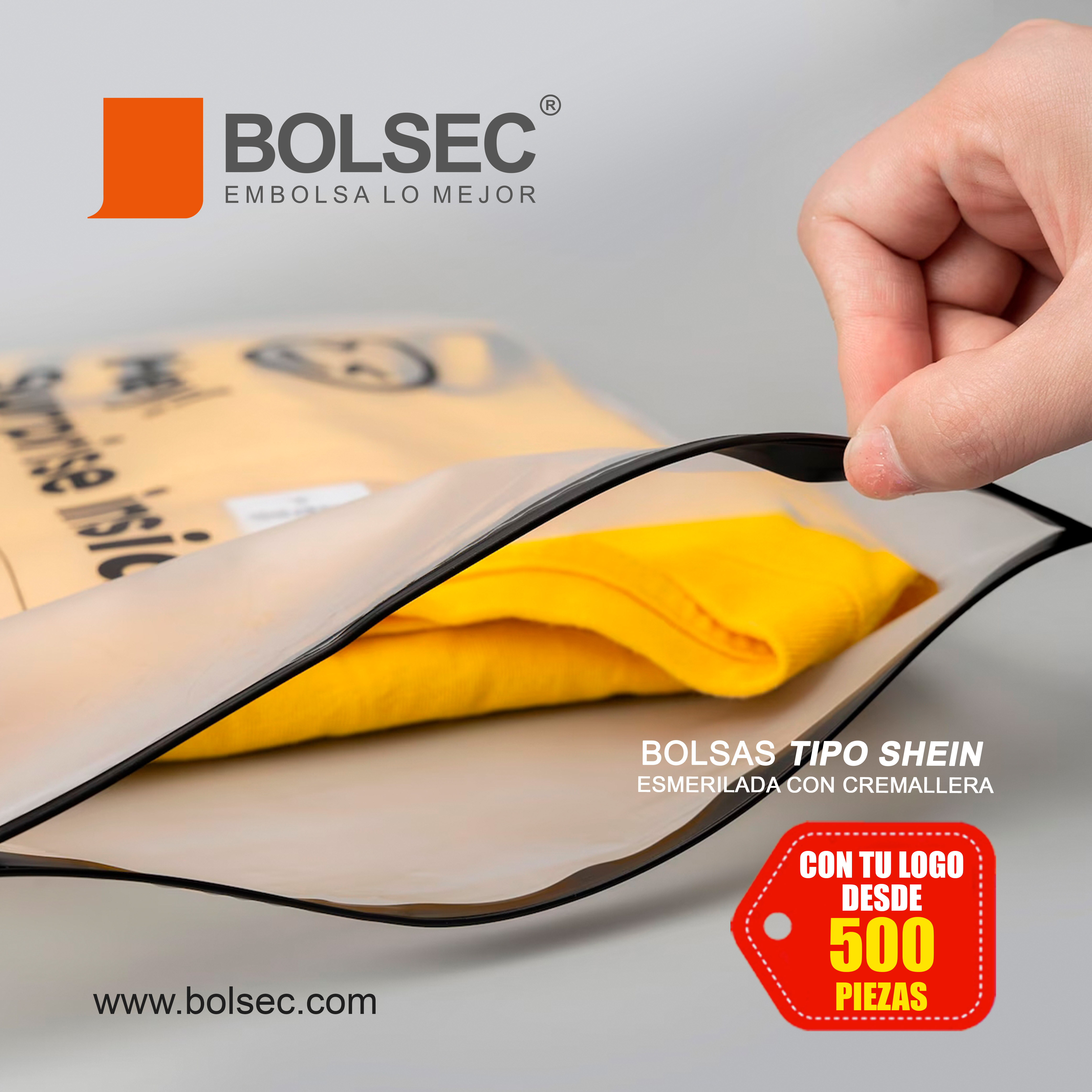 Bolsas esmeriladas con logo